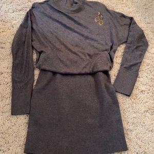 WHBM Grey Knit Mini Dress